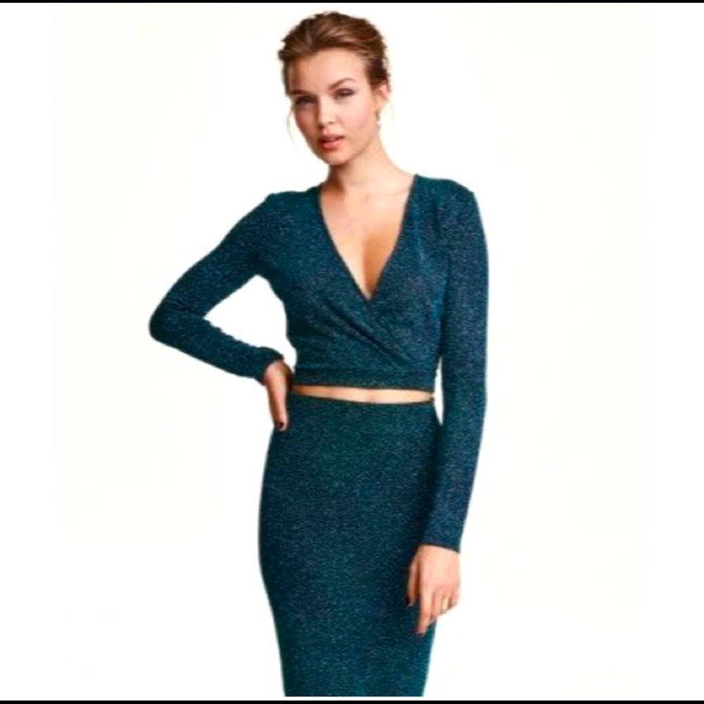 Blue Glitter Skirt, Sexy Stretch Pencil Skirt